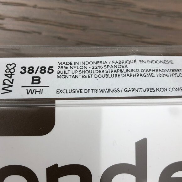 WonderBra Style W2483 Wire Free No Poke Side Stay Bra White Sz 38B NWT - Picture 12 of 14